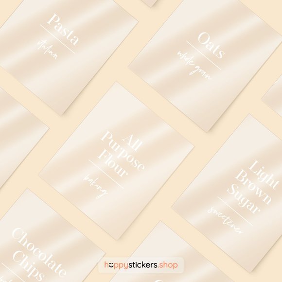 36 Labels • Silver S. Minimalist Pantry for Kitchen • Organization Pantry Labels - Picture 14 of 17